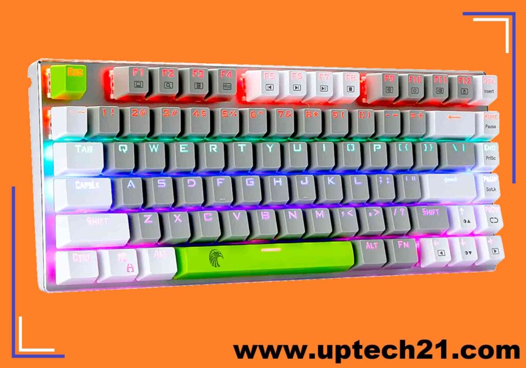 HUO JI Z-88  from left angle view, this keyboard is Value for money, the surface is like classics keyboard with gaming touch