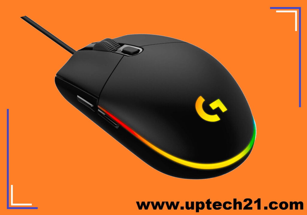 logitech g102 lightsync from the left view, which is very popular gaming mouse