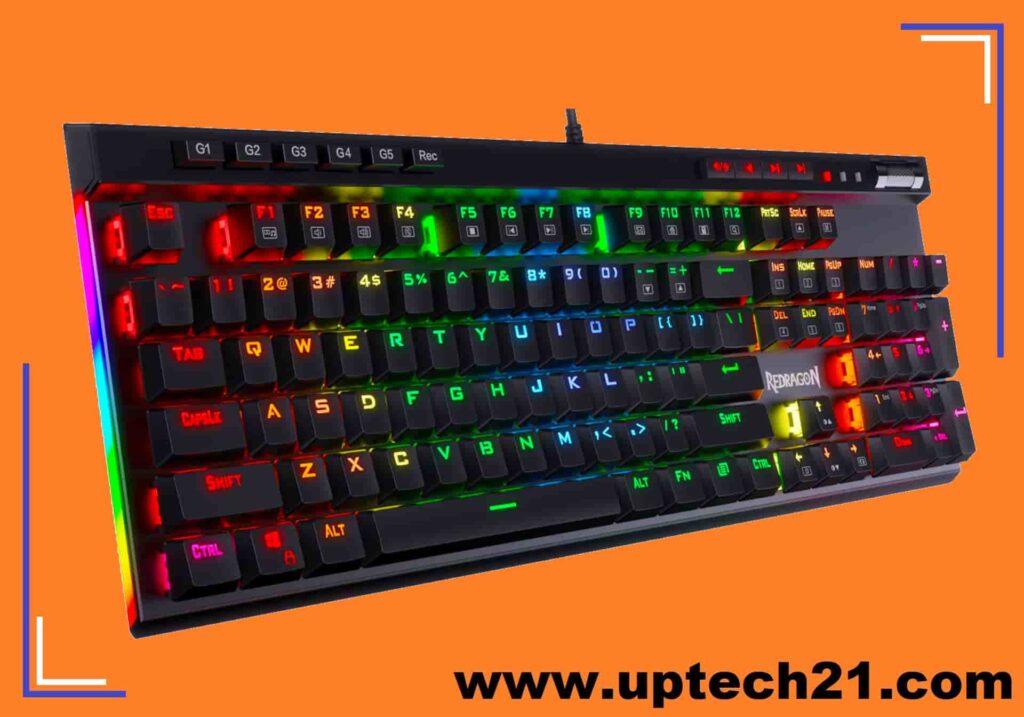 Redragon K580 VATA, from top vewing angle, this is also overall best gaming keyboard under 5000
